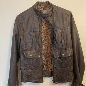 Kenna - T Leather Jacket (Brown/XS or S)